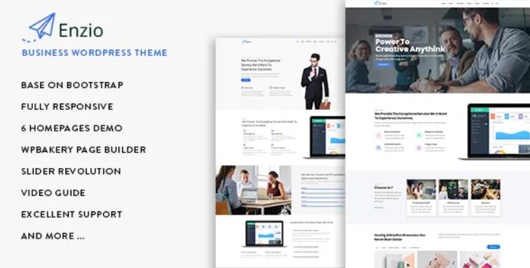 Enzio – 响应式企业商务网站WordPress模板 – v1.1.4