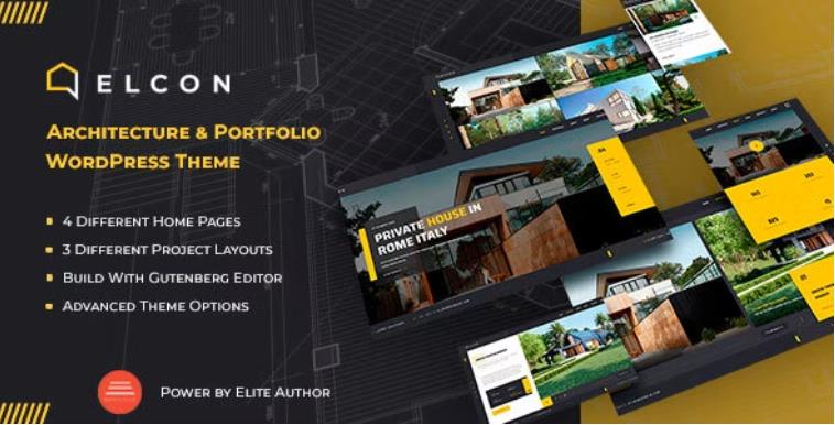 Elcon – 建筑设计作品展示网站 WordPress 模板 – v1.0.1