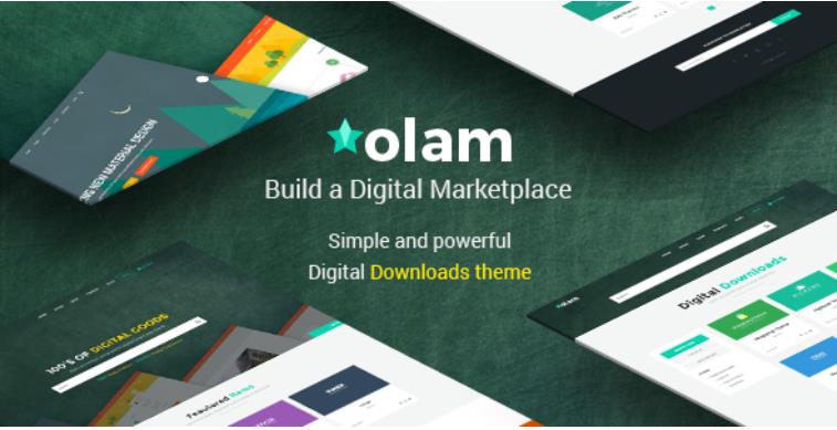 Olam – EDD数字下载市场网站模板WordPress主题 – v4.8.2