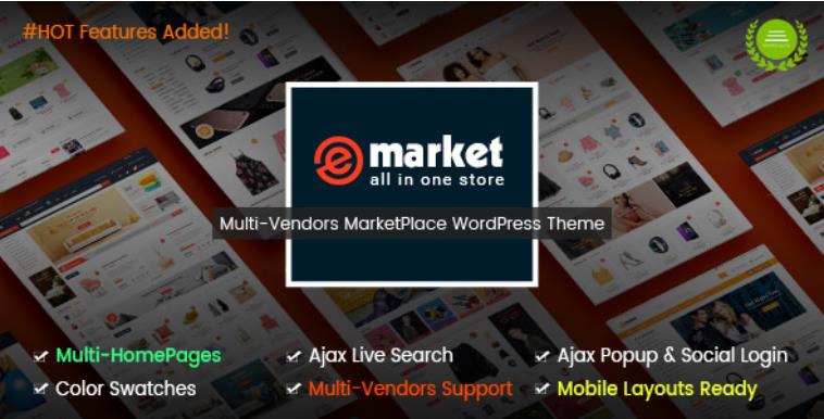 eMarket – 多用途电商在线商店WordPress主题 – v7.3.0