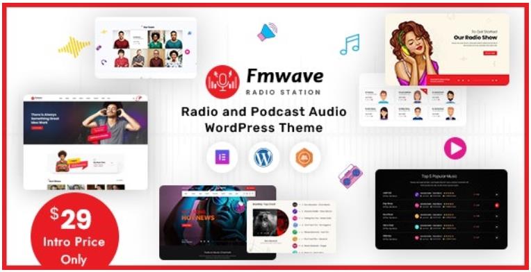Fmwave – 电台音乐试听网站模板 WordPress 主题 + RTL – v2.9.2