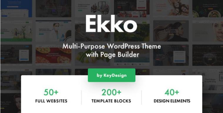 Ekko – 多行业可视化编辑网站WordPress主题 – v3.9