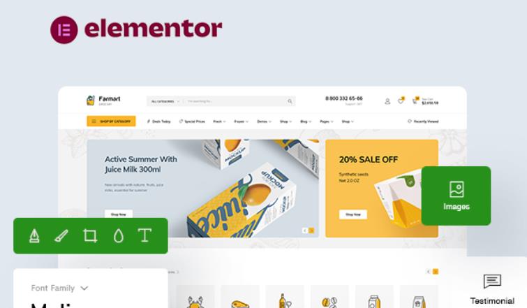 Farmart – 绿色食品饮料零食商店模板WordPress主题 – v1.0.9