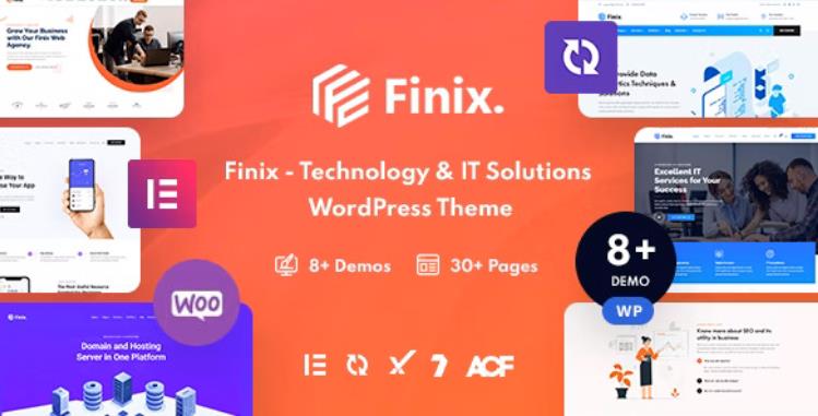 Finix – 信息技术与IT解决方案网站WordPress主题 – v1.8.0