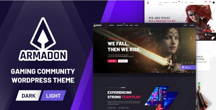 Armadon – 电竞游戏社区网站模板WordPress主题 – v1.1.1