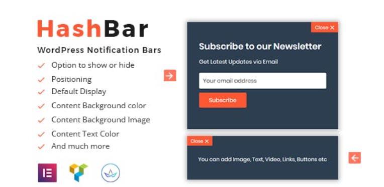 HashBar Pro – WordPress通知栏插件 – v1.3.4