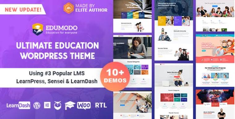 Edumodo – 培训教育学校网站模板WordPress主题 – v4.4.3
