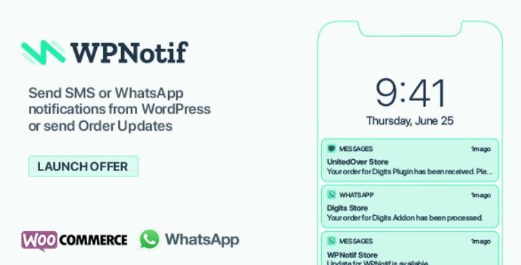 WPNotif – WordPress SMS & WhatsApp Notifications 订单通知插件 – v2.8.4.3