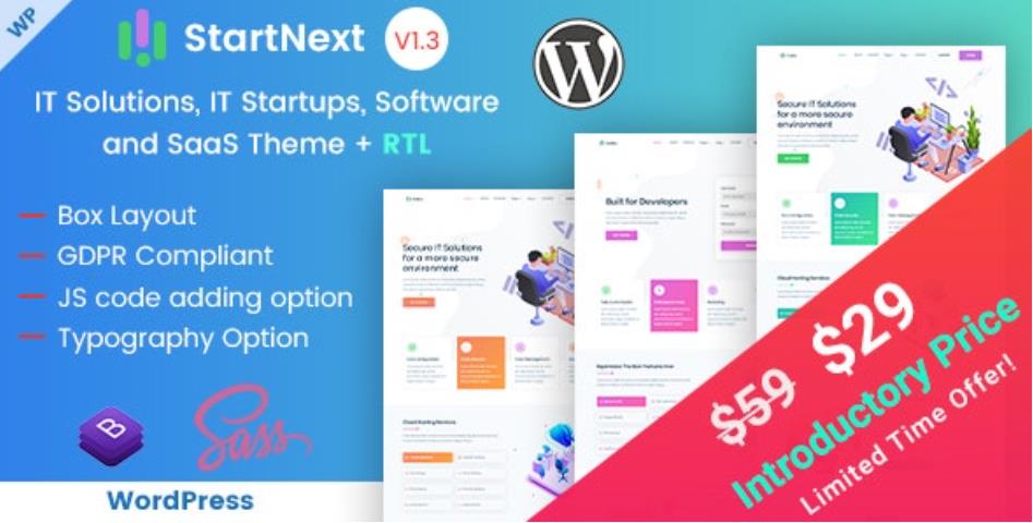 StartNext – IT科技创业公司WordPress主题 – v5.0