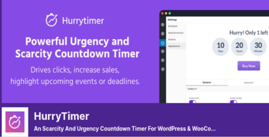 HurryTimer PRO – 强大多用途倒计时WP插件 – v2.10.0