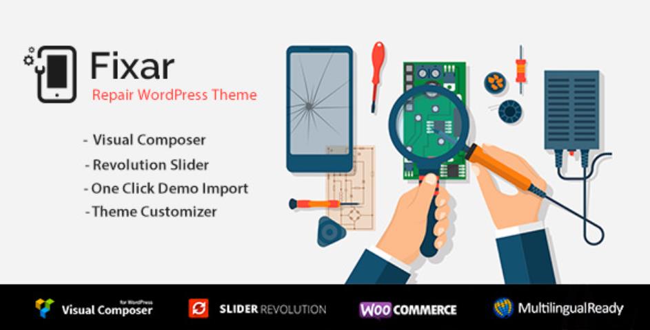 Fixar – 数码家电维修服务网站WordPress主题 – v1.4.2