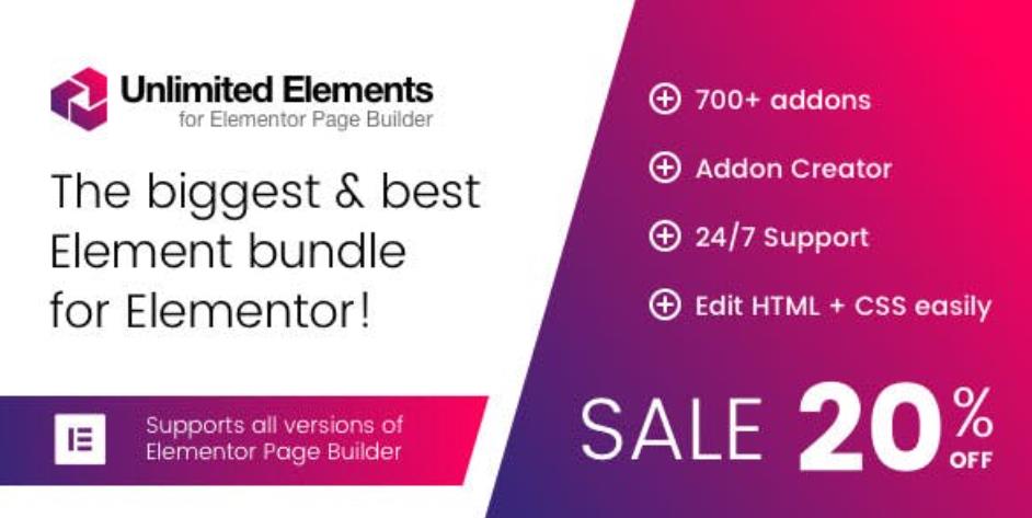 Unlimited Elements for Elementor Page Builder 无限元素编辑器插件 – v1.5.68