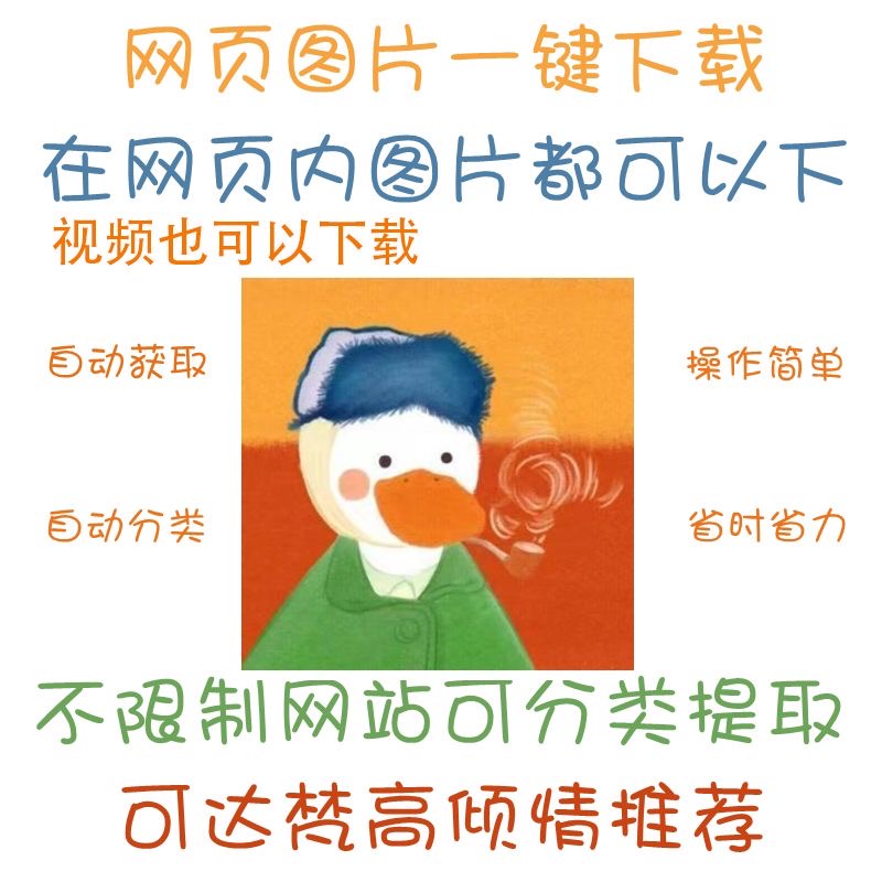 电商图片批量下载采集一键保存自动分类跨境工具支持视频批量下载