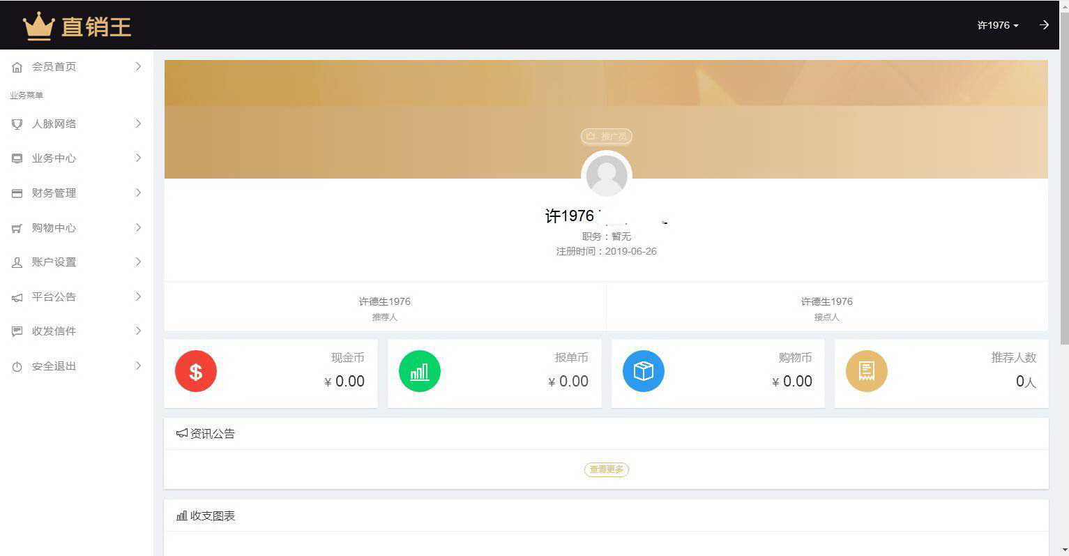直销王多级分销注册推广系统源码