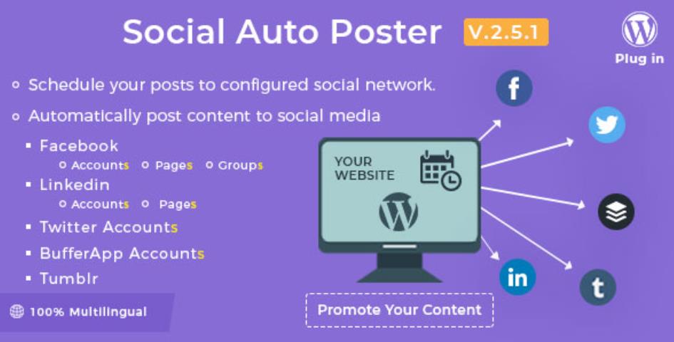 Social Auto Poster – 社交推送WordPress插件 – v5.3.2
