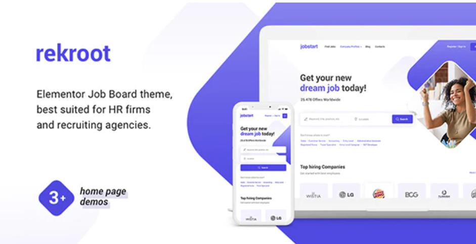 Rekroot – 人力资源求职招聘网站WordPress模板 – v1.0.2