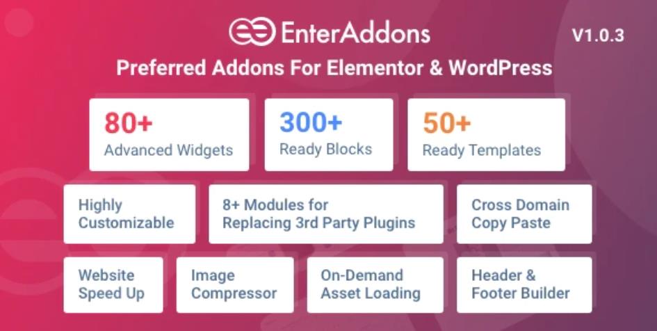 Enter Addons Pro – 可视化编辑器插件Elementor扩展 – v1.0.4