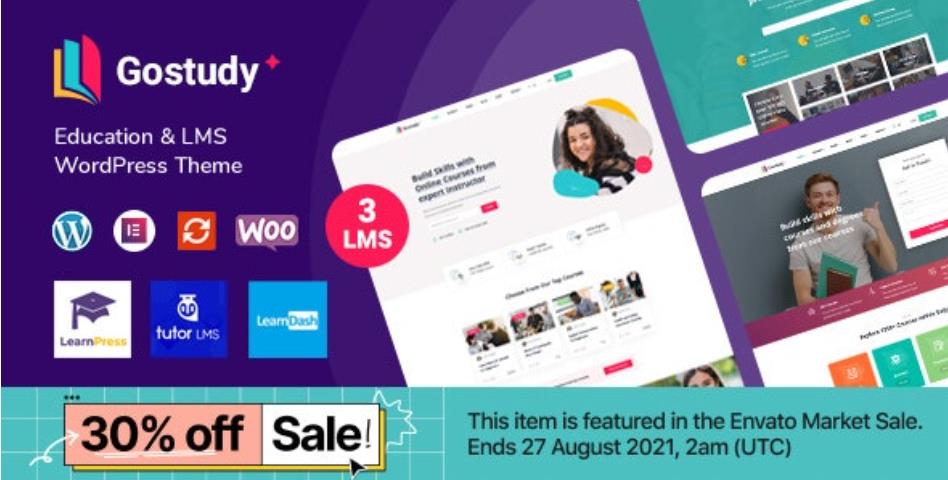 Gostudy – 远程教育网上课程教学WordPress模板 – v2.3.9