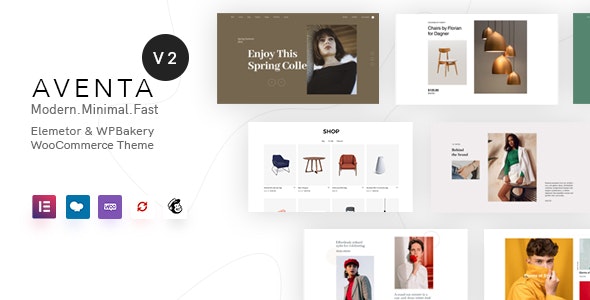 Aventa – 极简电子商务网站 WooCommerce 模板 – v2.9.6