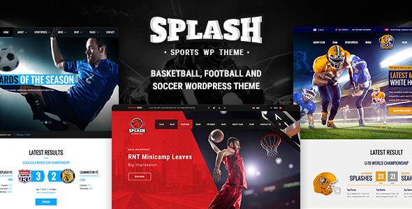 Splash – 足球体育运动网站模板WordPress主题 – v4.3.9