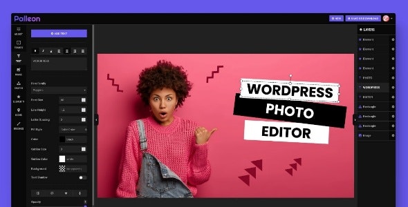 Palleon – WordPress 图像剪切旋转编辑插件 – v2.9.3