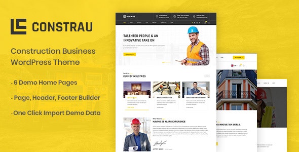 Constrau – 建筑工程业务网站模板wordpress主题 – v1.2.7