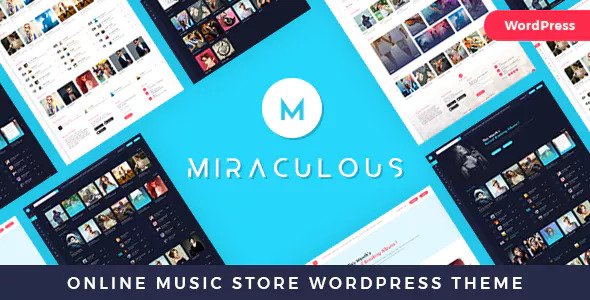 Miraculous – 在线视频音乐商店WordPress汉化主题 – v1.2.0