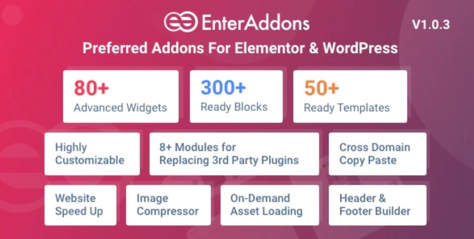 Enter Addons Pro – 可视化编辑器插件Elementor扩展 – v1.0.4
