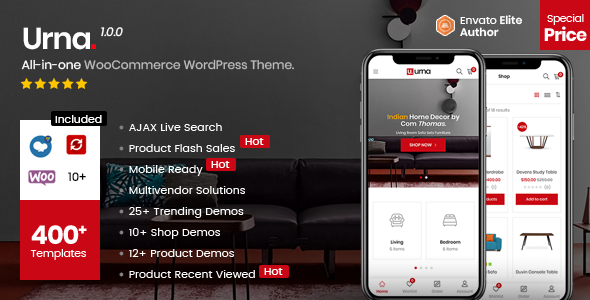 Urna – 电商一体化网站模板WooCommerce主题 – v2.4.7
