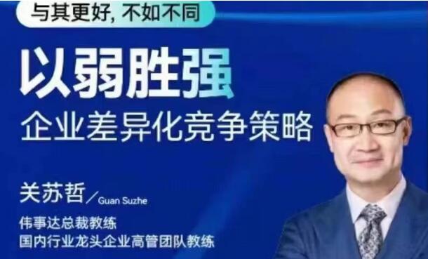 关苏哲课程《以弱胜强》企业差异化竞争策略课程