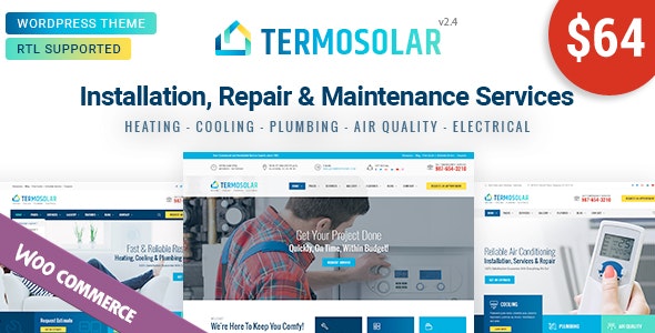 Termosolar – 电气水暖维护家政服务网站模板 – v3.5