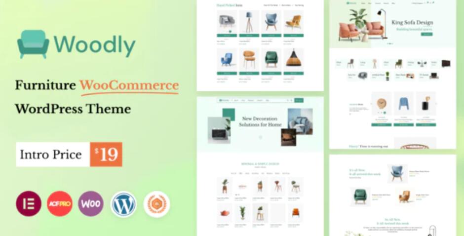 Woodly – 响应式家居饰品电商网站WooCommerce模板 – v1.0