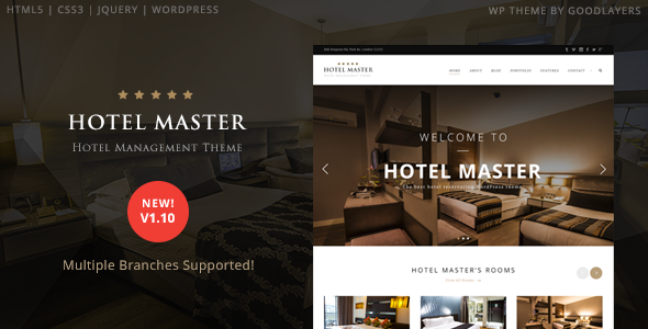 Hotel Master – 旅游景点酒店预订网站WordPress主题 – v4.1.8