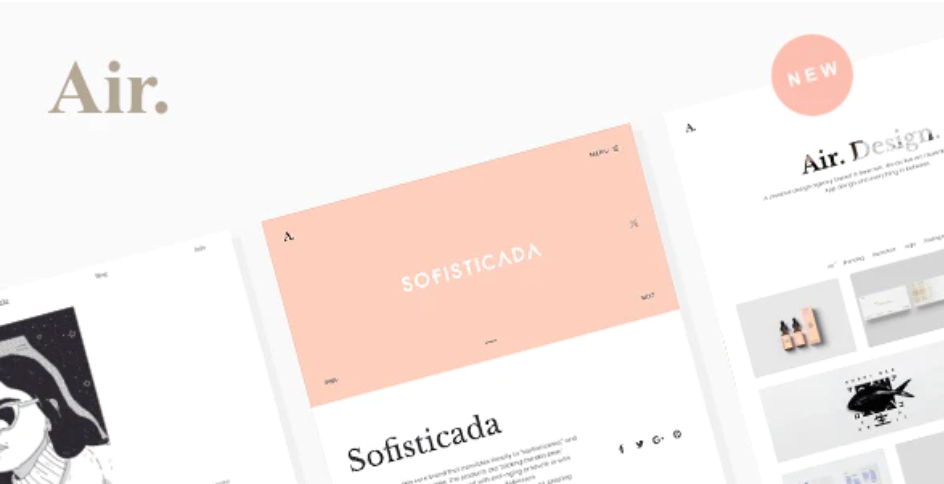 Air – 响应式创意产品展示网站WordPress模板 – v2.2.8