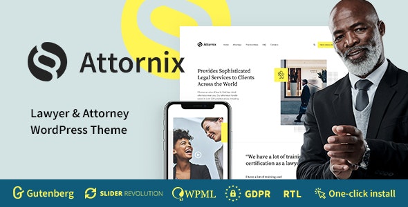 Attornix – 法律律师事务所WordPress主题 – v1.0.7