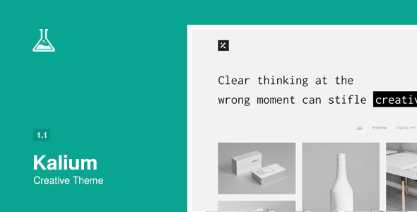 Kalium – 创意产品展示网站模板WordPress主题 – v3.10