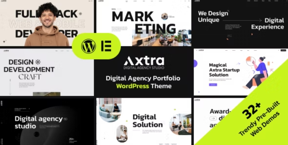 Axtra – 数字作品设计展示机构WordPress模板 – v1.5