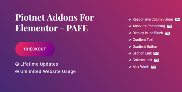 Piotnet Addons Pro For Elementor 扩展插件 – v7.1.7
