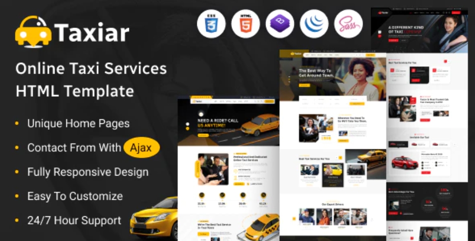 Taxiar – 网约车出租车在线叫车服务HTML模板 – v1.0