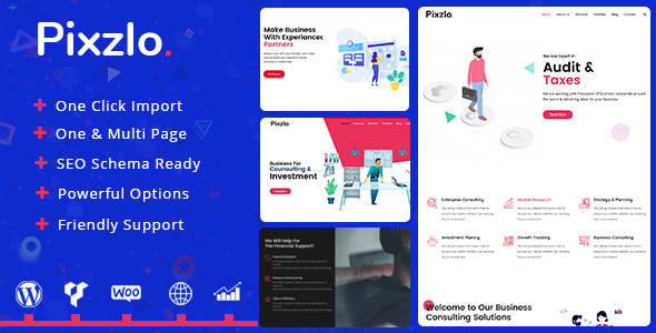 Pixzlo – 专业创意网站模板WordPress 主题 – v1.1.9