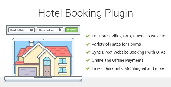 Hotel Booking – 酒店房产租赁预约约定WordPress插件 – v4.7.4