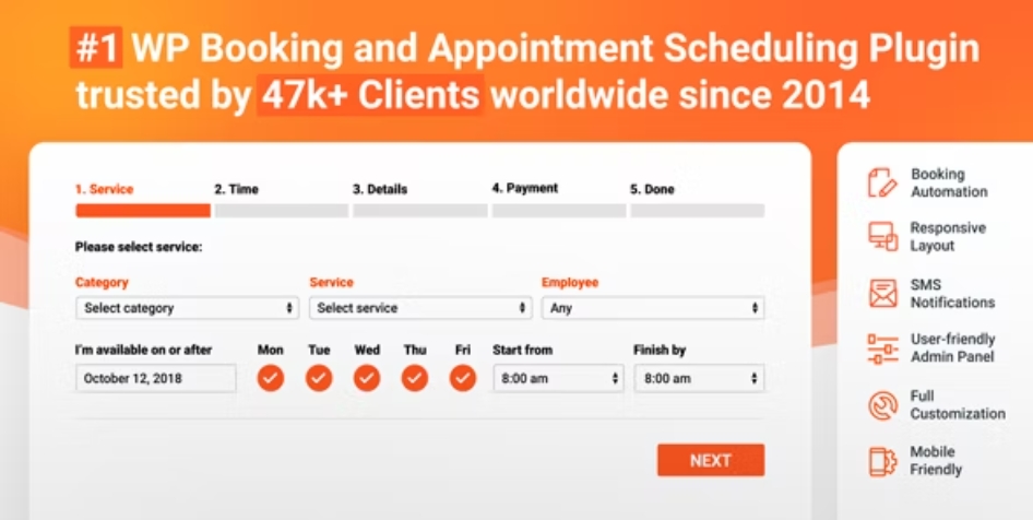 Bookly PRO – 预约日程安排预定软件WordPress插件 – v6.7