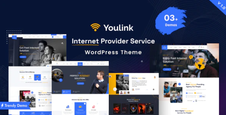 Youlink – 宽带互联网服务网站 WordPress 主题 – v1.0.1