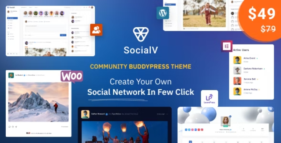 SocialV – 社交交流论坛贴吧 BuddyPress 模板 – v2.0.1