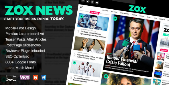Zox News – 新闻杂志网站模板WordPress主题 – v3.15.0