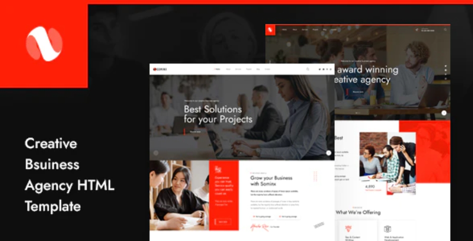 Sominx – 响应式创意企业机构网站HTML模板 – v1.0