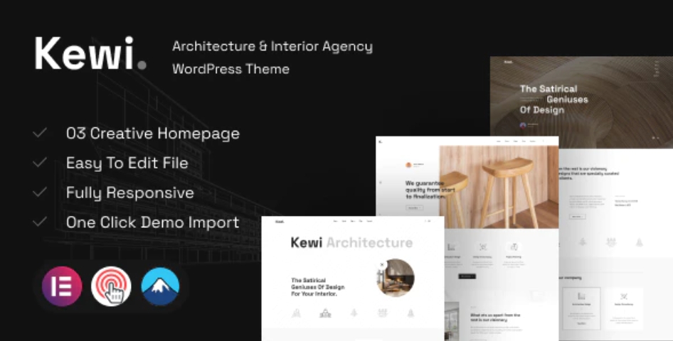 Kewi – 建筑装修家居展示网站WordPress模板 – v1.0
