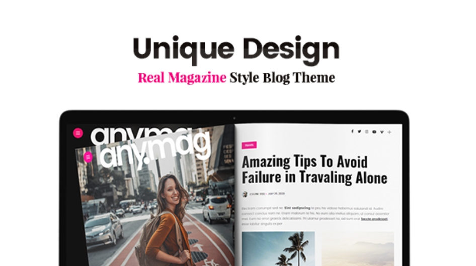 Anymag – 新闻杂志书本式网站WordPress博客模板 – v2.8.6