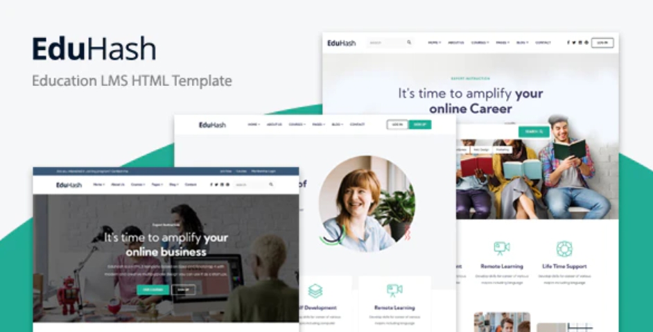 EduHash – LMS 教育培训线上教程HTML模板