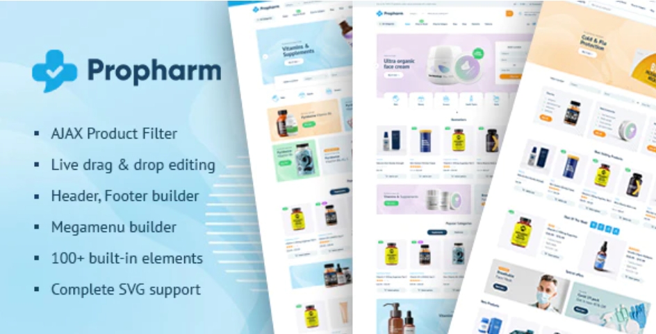 Propharm – 医疗用品网上药店网站WordPress模板 – v1.6